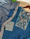 Nnk3034 Roman Silk Embroidery Work Top With Bottom Dupatta Online Wholesale